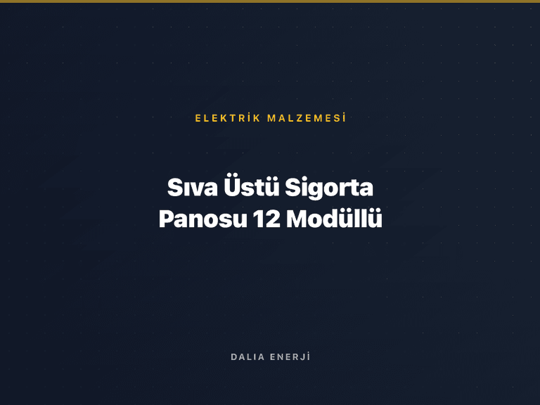 Sıva Üstü Sigorta Panosu 12 Modüllü